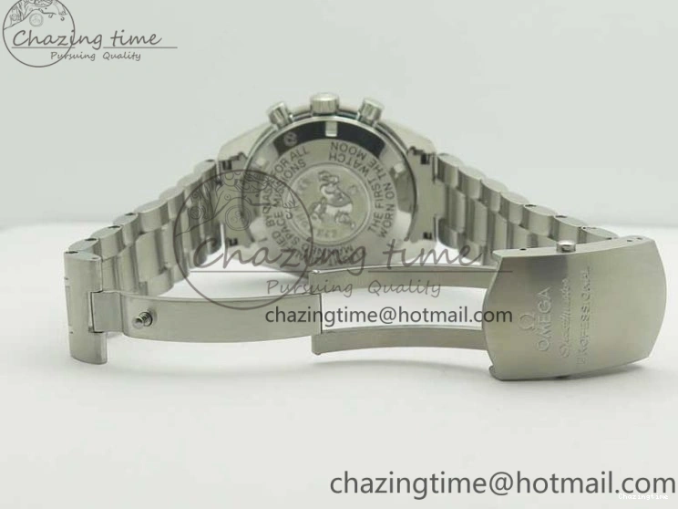 0419 Durable Speedmaster Professional SS OMF Best Edition Black Dial on SS Bracelet Manual Winding Chrono Movement 7995